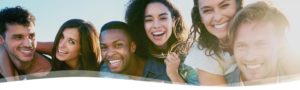 a group of happy smiling people