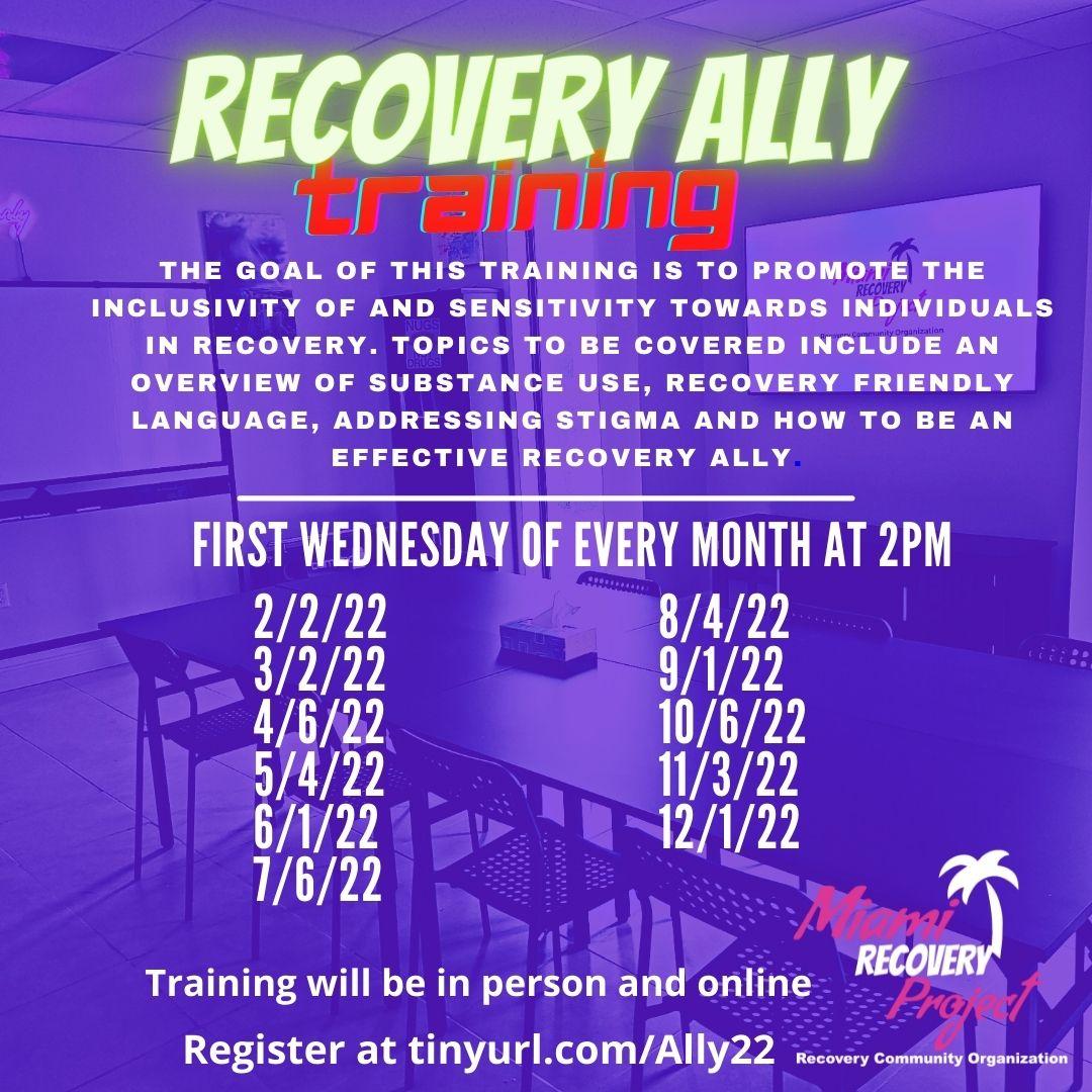 Recovery Ally Schedule